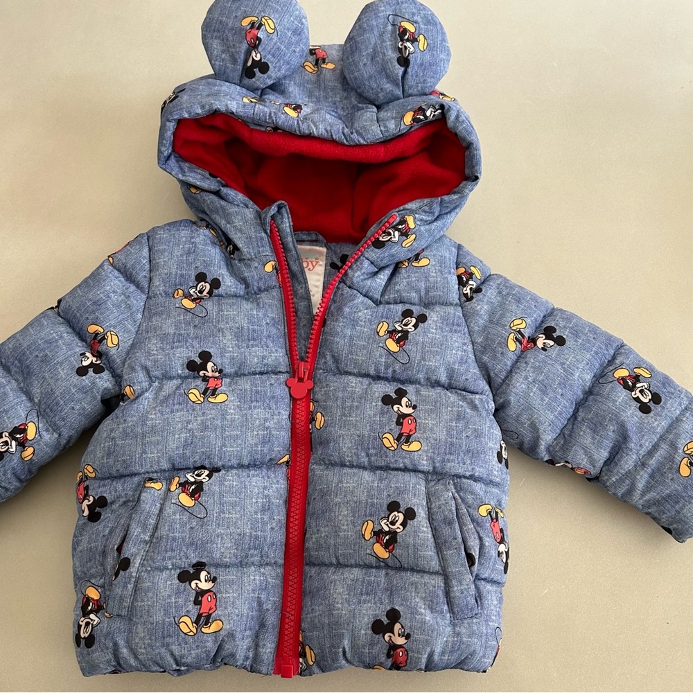 Disney Baby 6-12 month Mickey Mouse Puffer Jacket - Picture 2 of 7